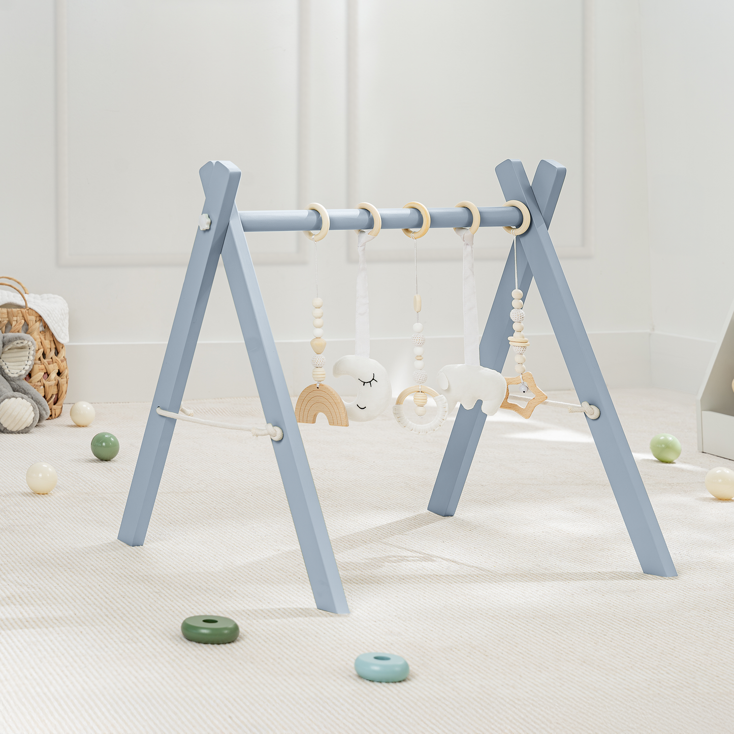 Wooden Baby Play Gym, Baby Activity Gym by Comfy Cubs