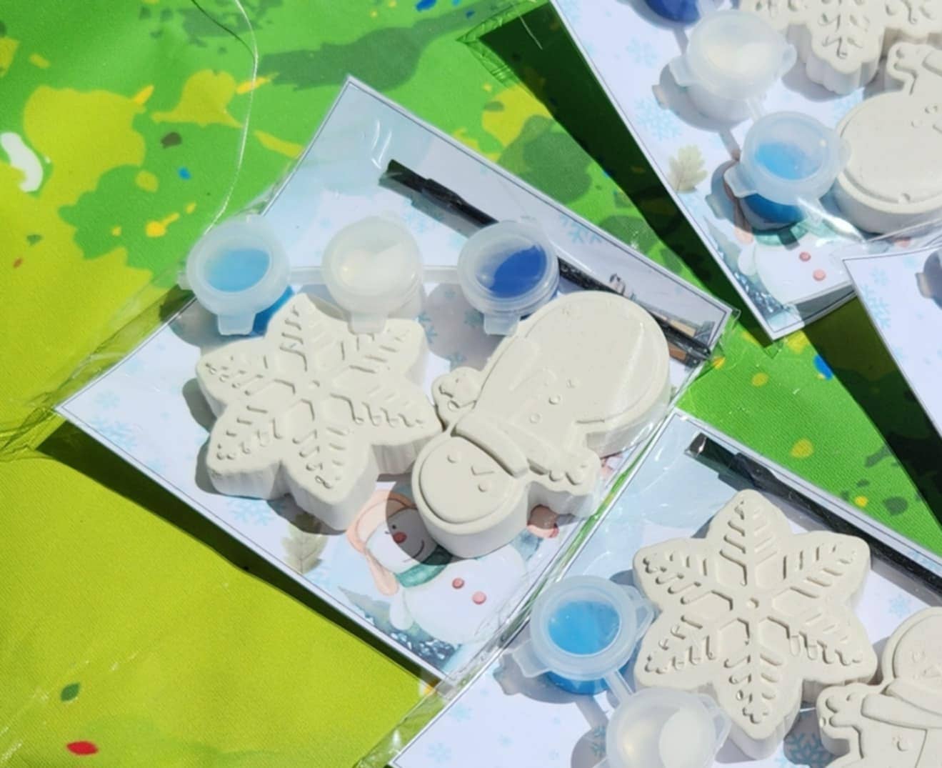 Snowmen, Snowflake Christmas Party Paint your own Kits ,