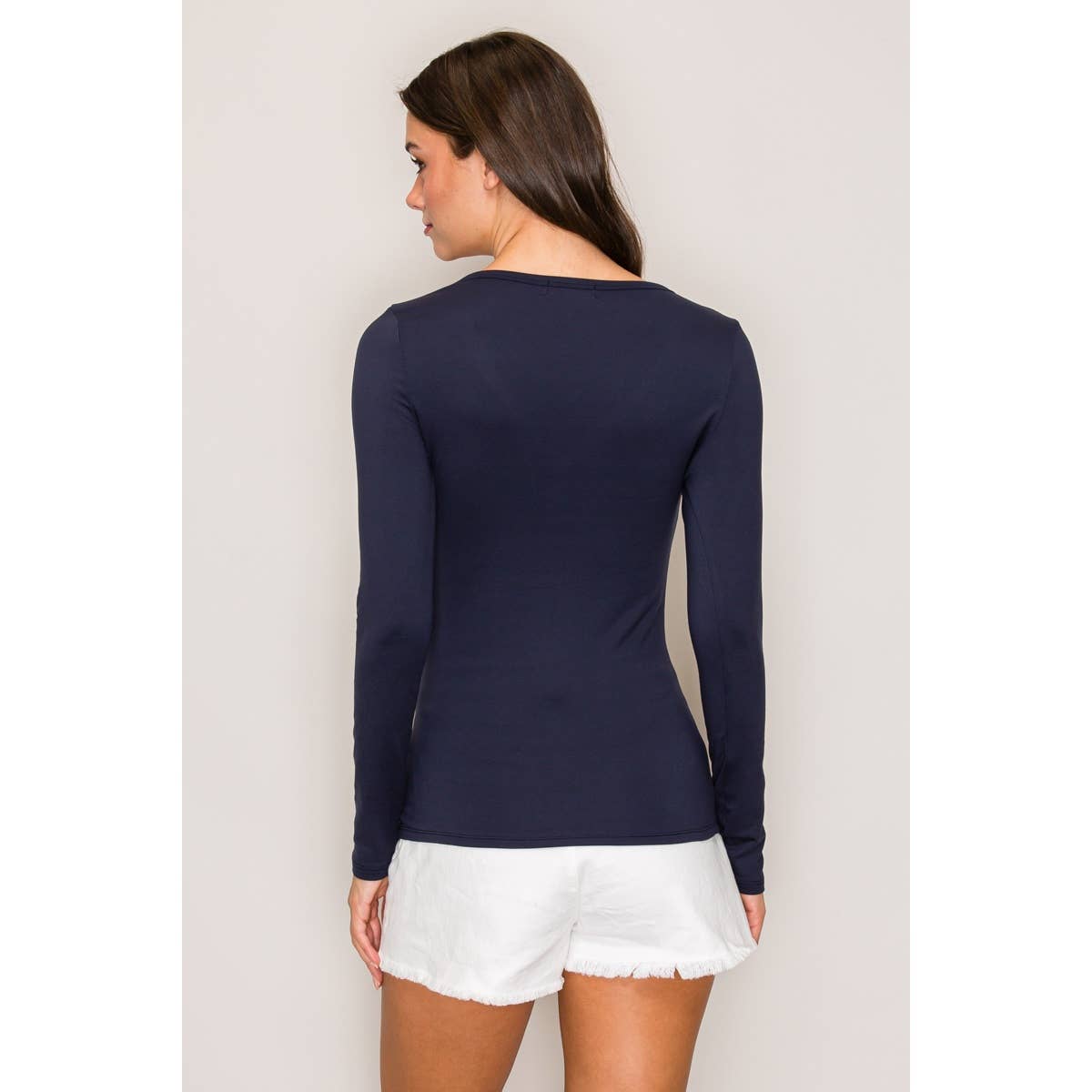 V-Neck Long Sleeve Henley