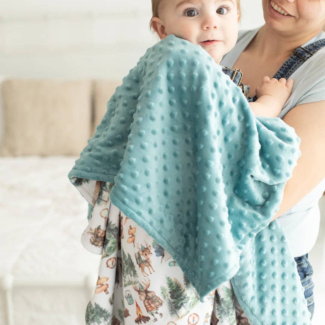 Baby & Toddler Minky Blanket - Let's Go Camping