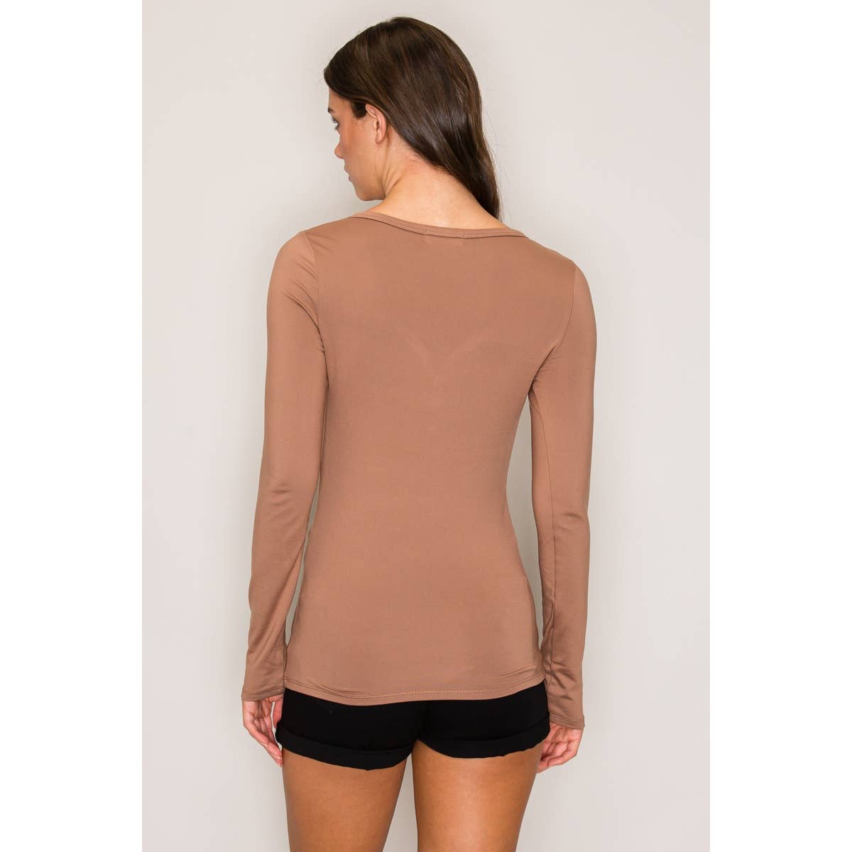 V-Neck Long Sleeve Henley