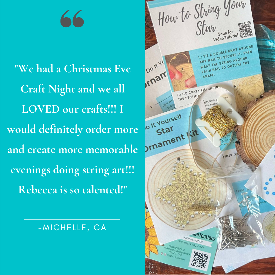 Star String Art Ornament Kit: DIY Christmas Craft