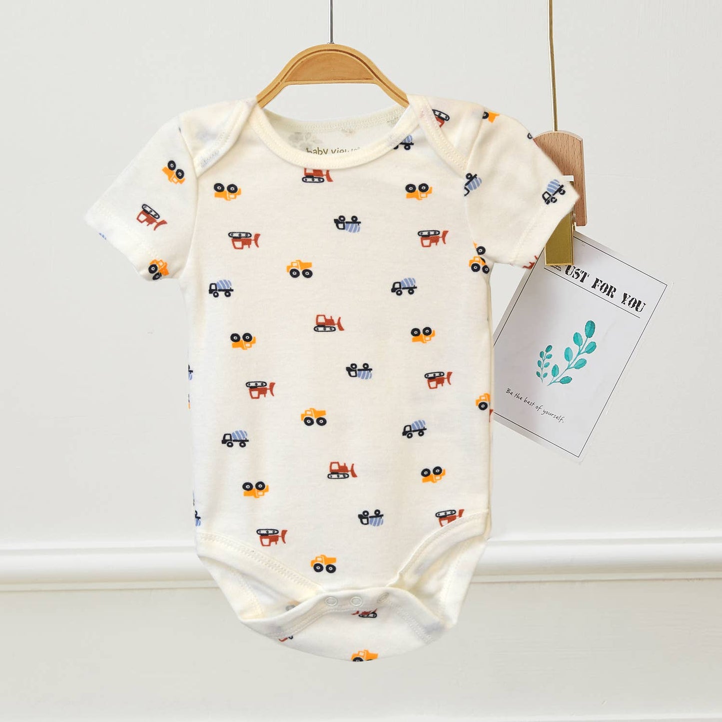Pack of 3 Baby Loads of Fun Cars Pattern Bodysuits