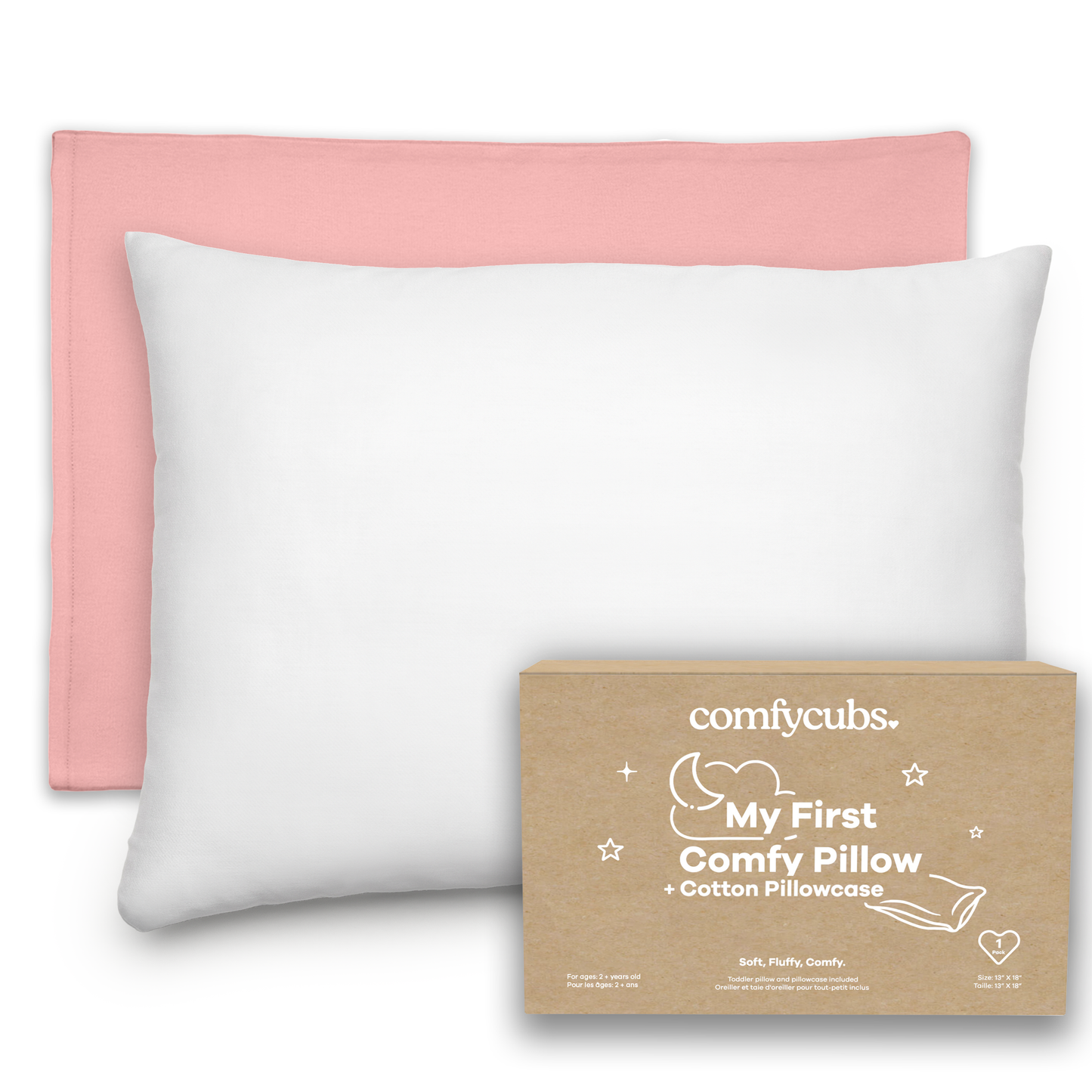 Toddler Pillow, Breathable Kids Travel Pillow by Comfy Cubs