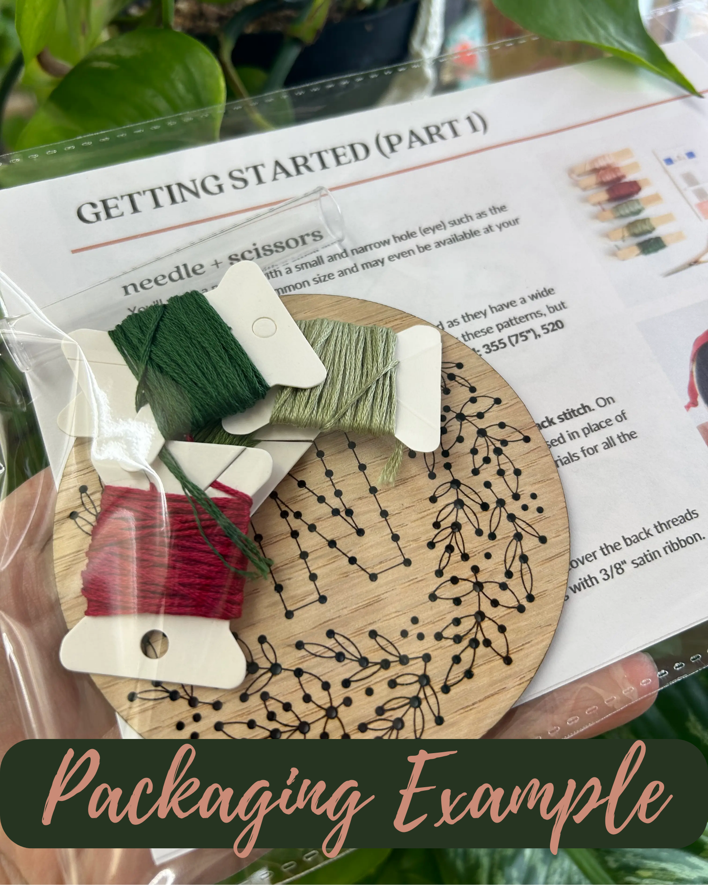 Christmas Glass Ball Ornament Embroidery DIY Kit (Style 1)