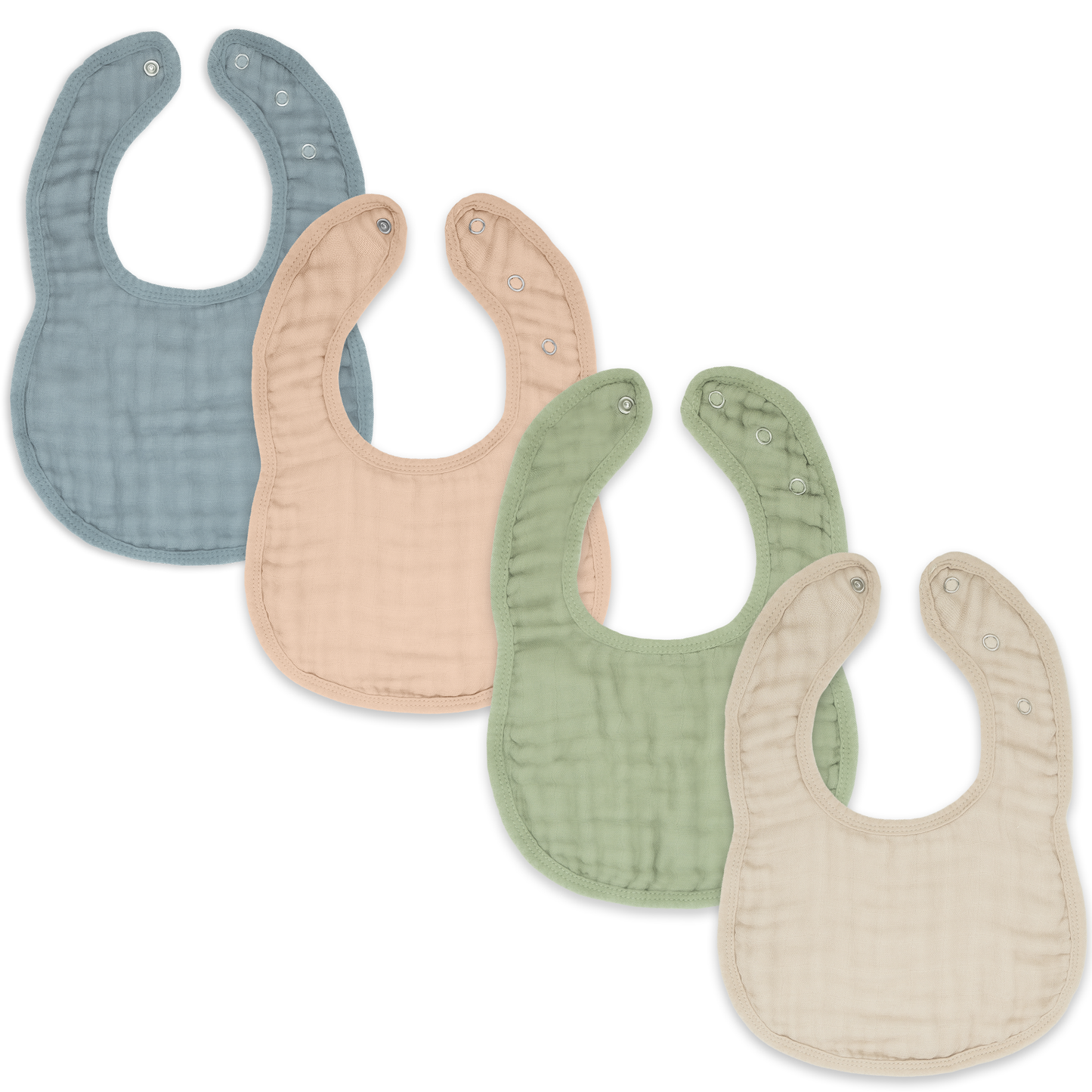 Muslin Cotton Baby Bibs Adjustable Size by Comfy Cubs