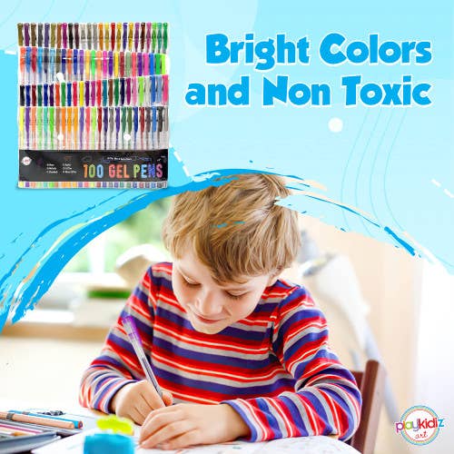 Playkidiz Gel Pens, Fine Point Colored Pens Great for Adult