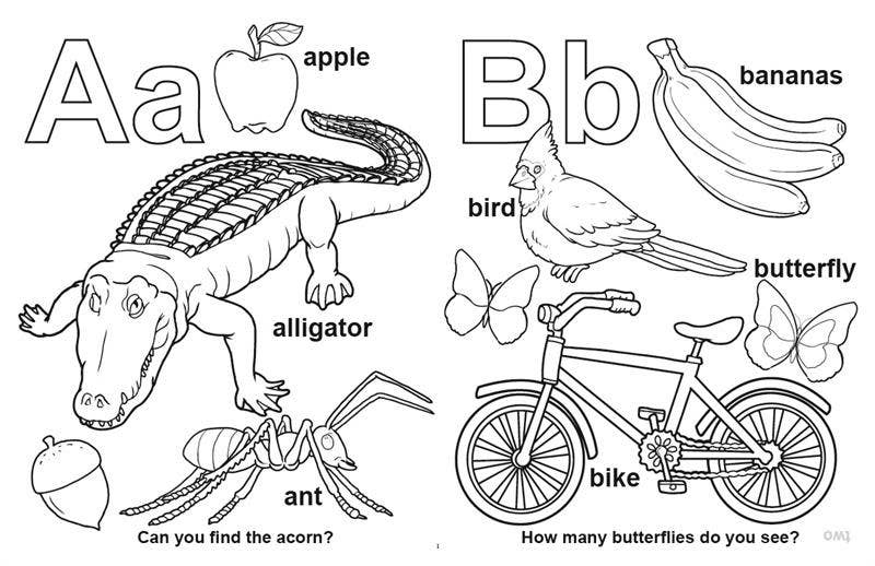 ABC-123 LapTop Coloring Book 17"x11"