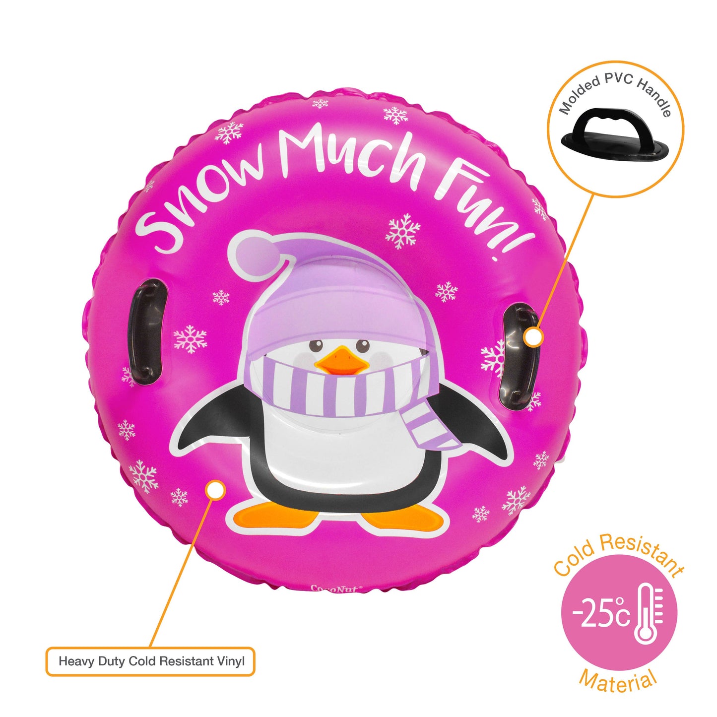 32" Junior Snow Tube - Snow Much Fun! Penguin