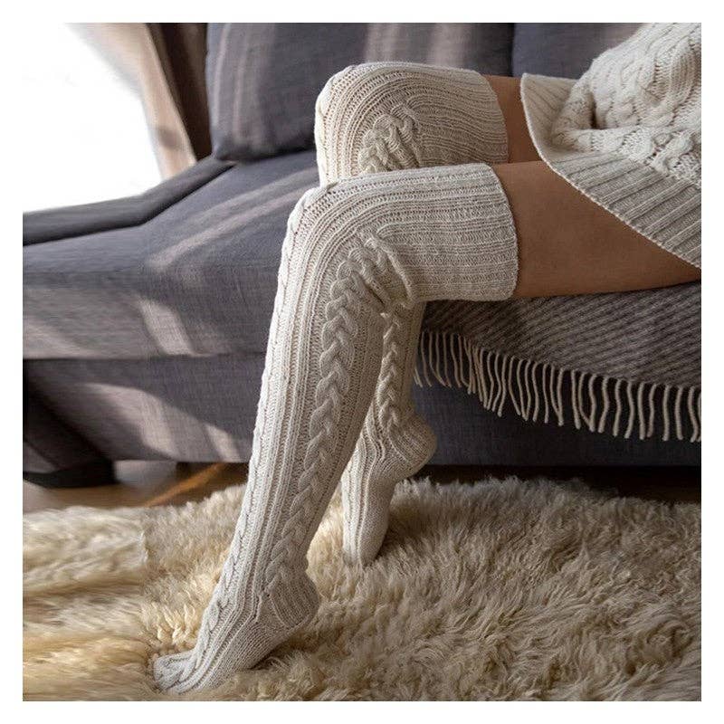 Casual Over The Knee Knitted Socks