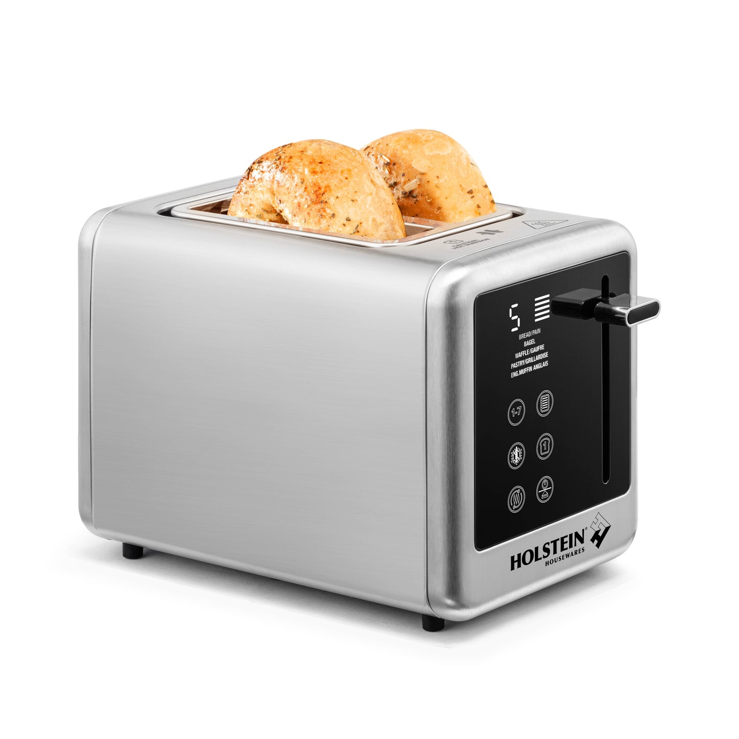 2-SLICE STAINLESS STEEL DIGITAL TOASTER TOUCH SCREEN DISLAY