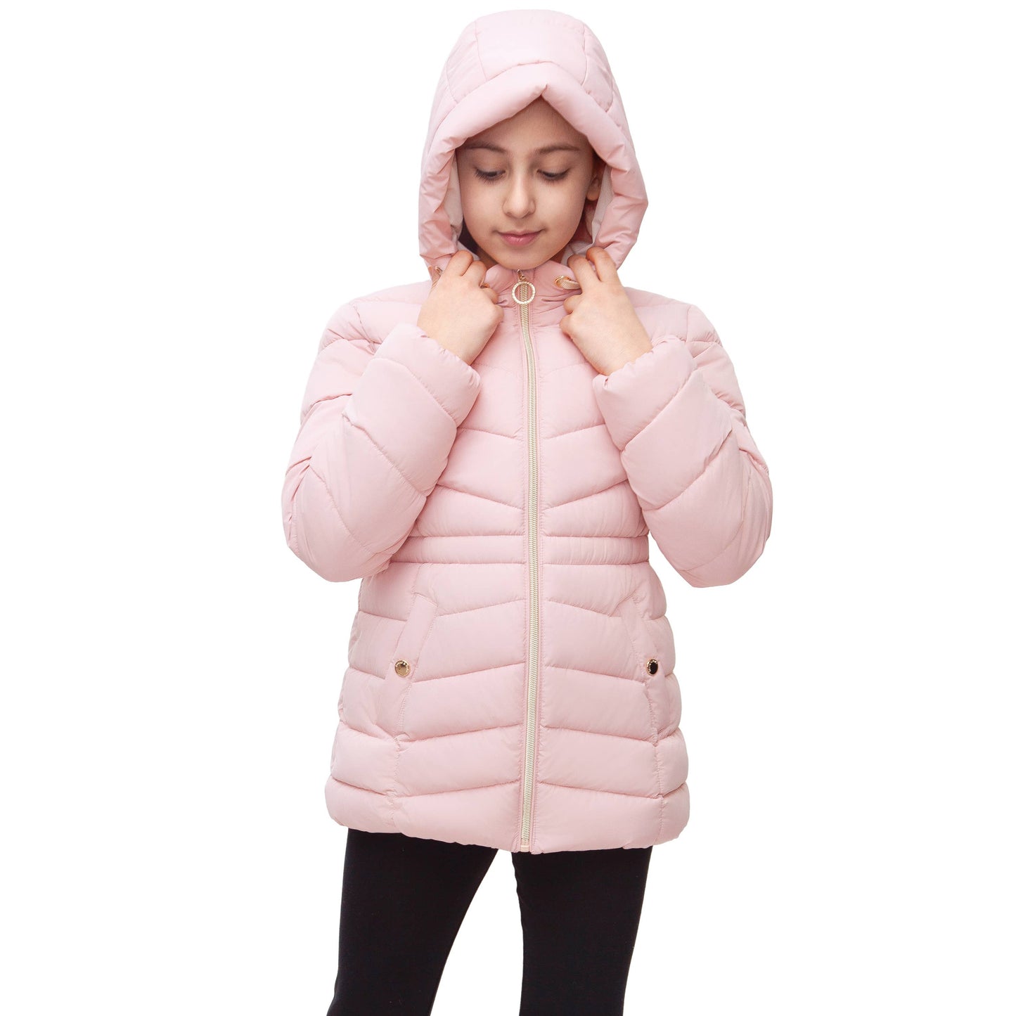Girls' Light Long Coat Puffer Jacket