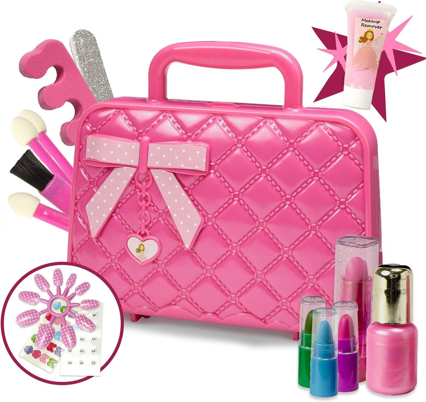 Kids Makeup Kit with Remover - 30Pc Washable Cosmetic Set