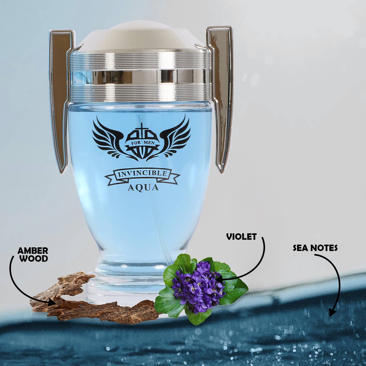 Invincible  Aqua Spray Cologne for Men EDP 100ml