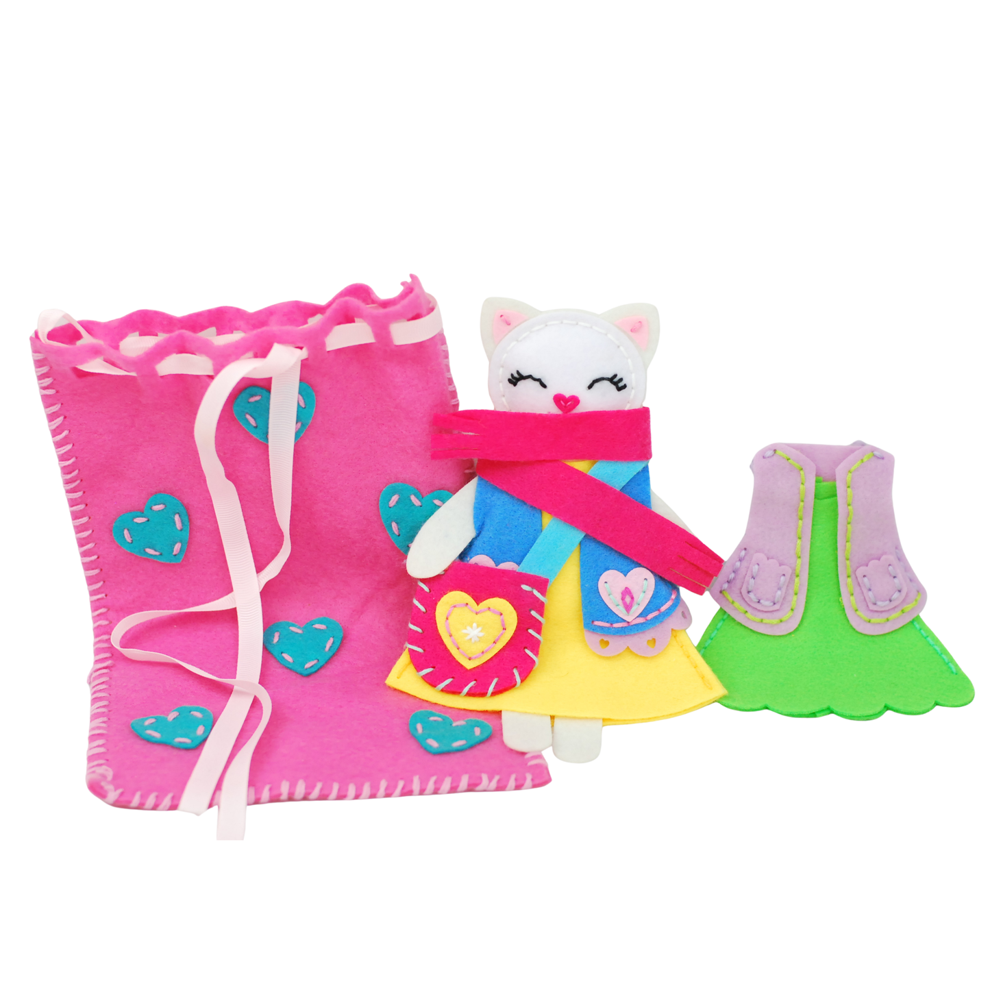 APLI Krapli — Felt Toy: toy Cat — Ages 6+