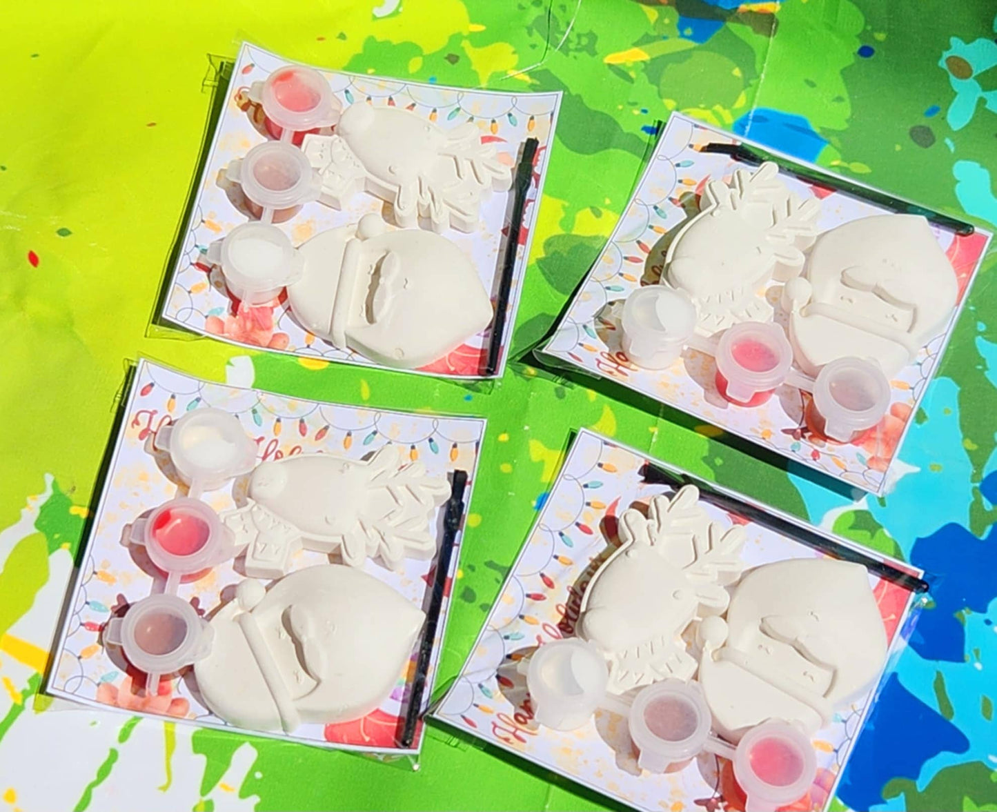 Santa & Reindeer DIY Plaster Paint Kits l Kids Craft