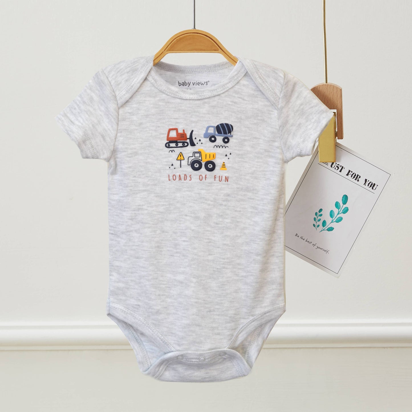 Pack of 3 Baby Loads of Fun Cars Pattern Bodysuits