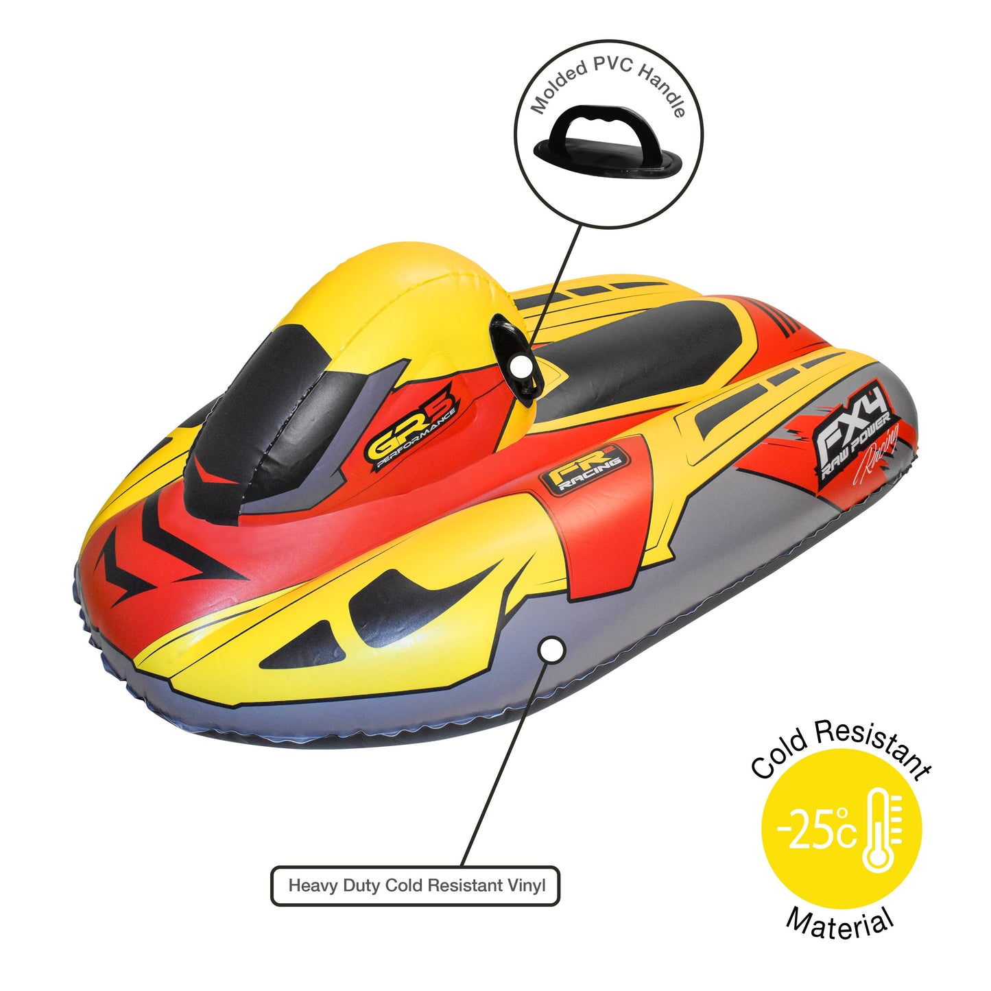 Inflatable Snowmobile Sled - FX4 Racing