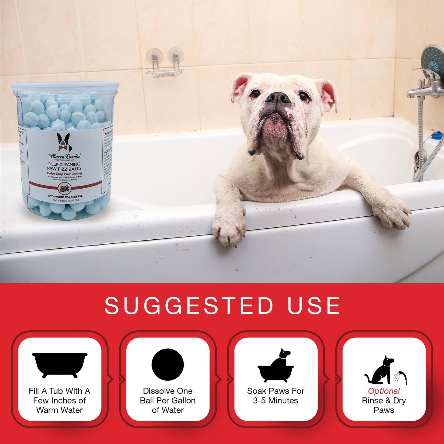 Deep Cleaning Paw Fizz Soak