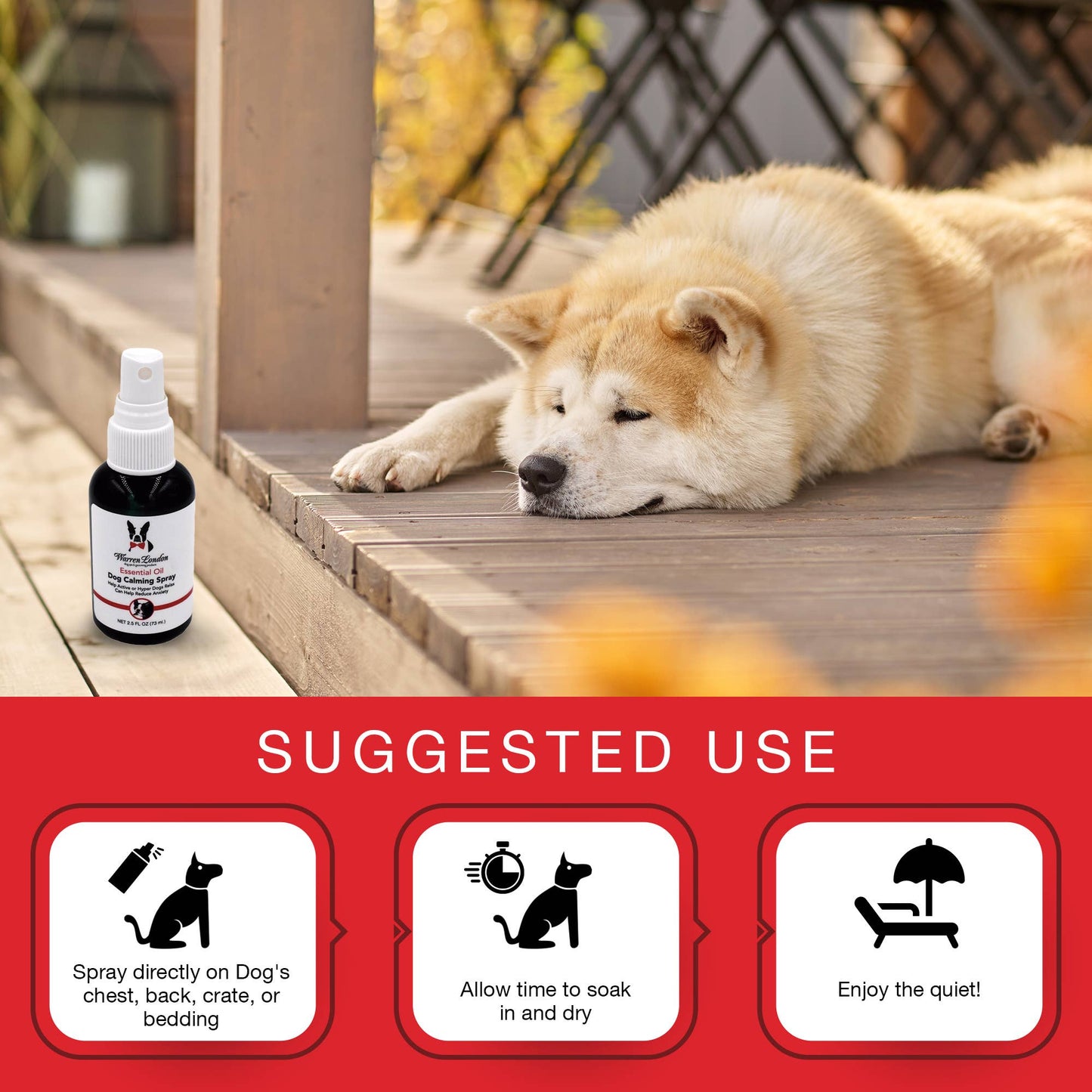 Essential Oil Dog Calming Spray - 2.5 oz