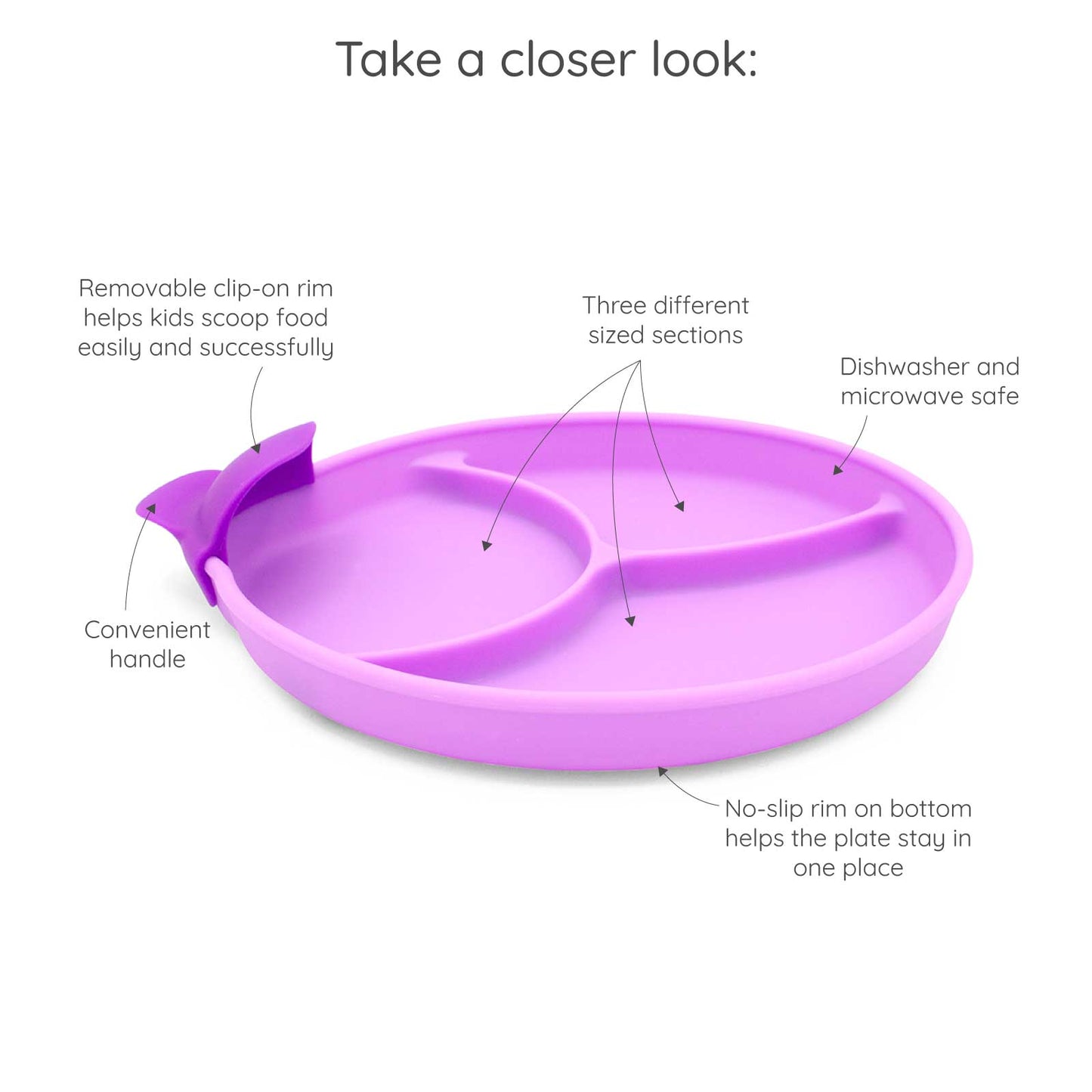 321 Grow Silicone Easy Scoop & Hold Plate Set