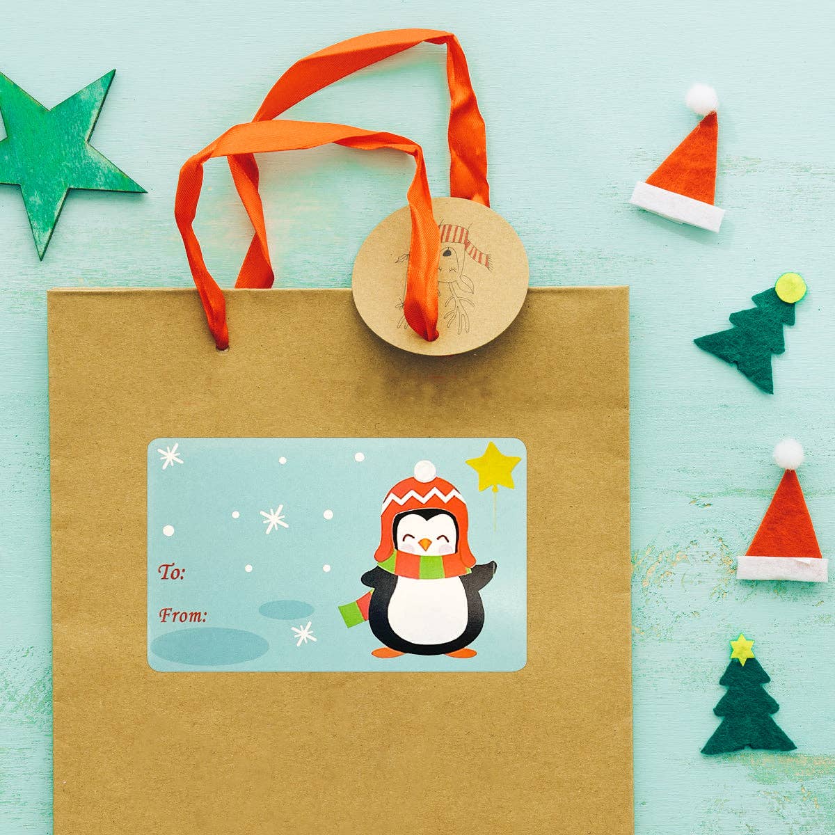 Wrapables Christmas Holiday Sticker Labels