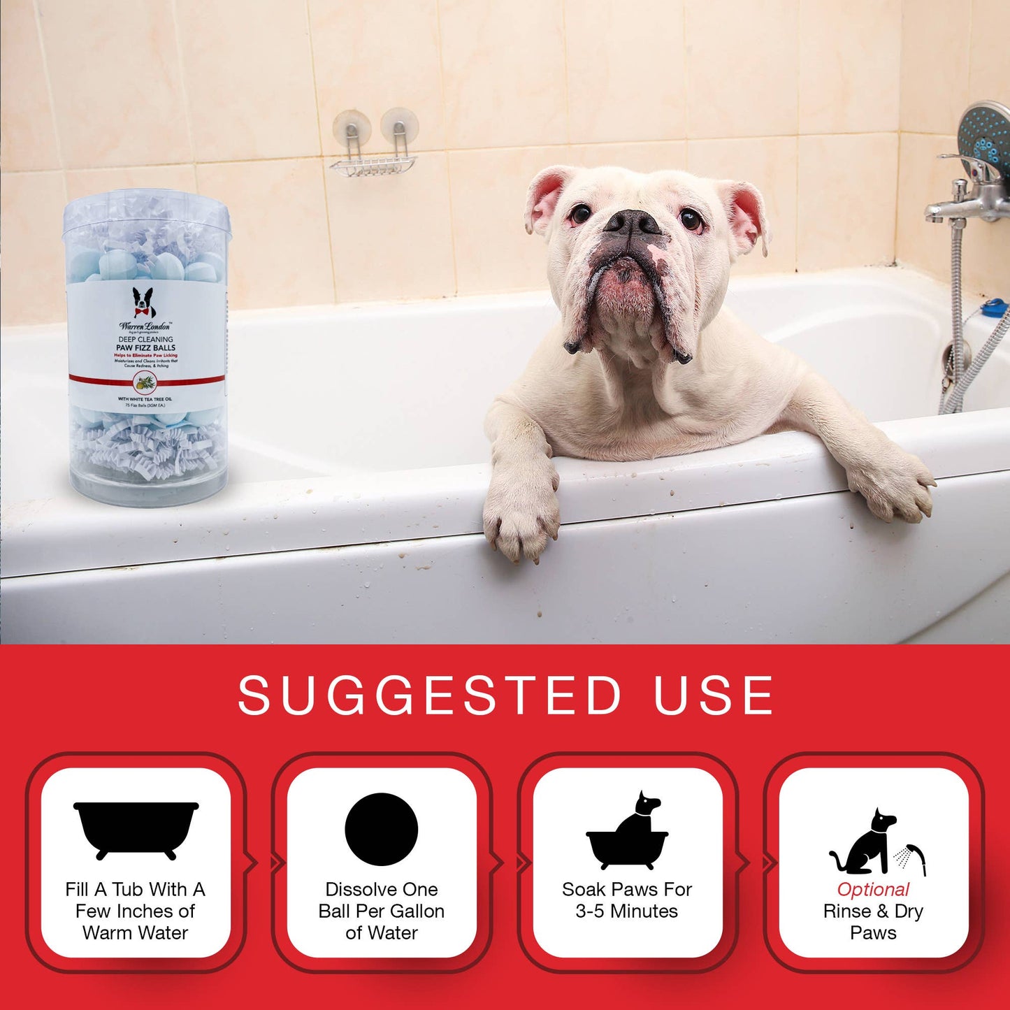 Deep Cleaning Paw Fizz Soak