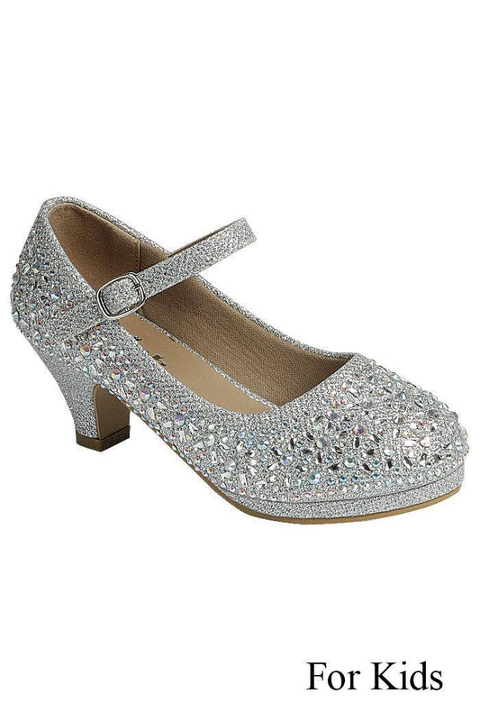 Kids Kitten Heel Party Shoes FL-DANA-66K