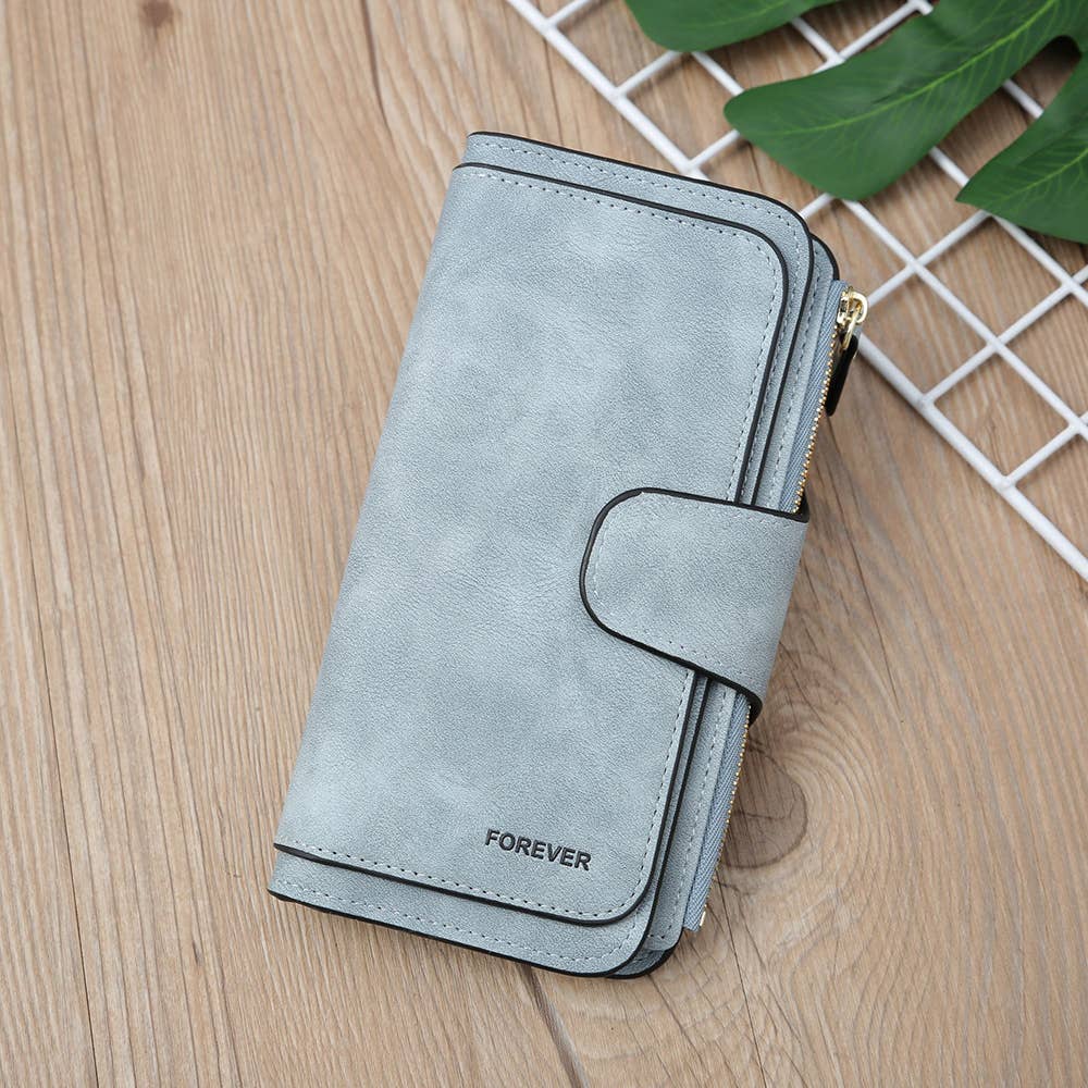 Long women's matte PU multi-purpose women's wallet