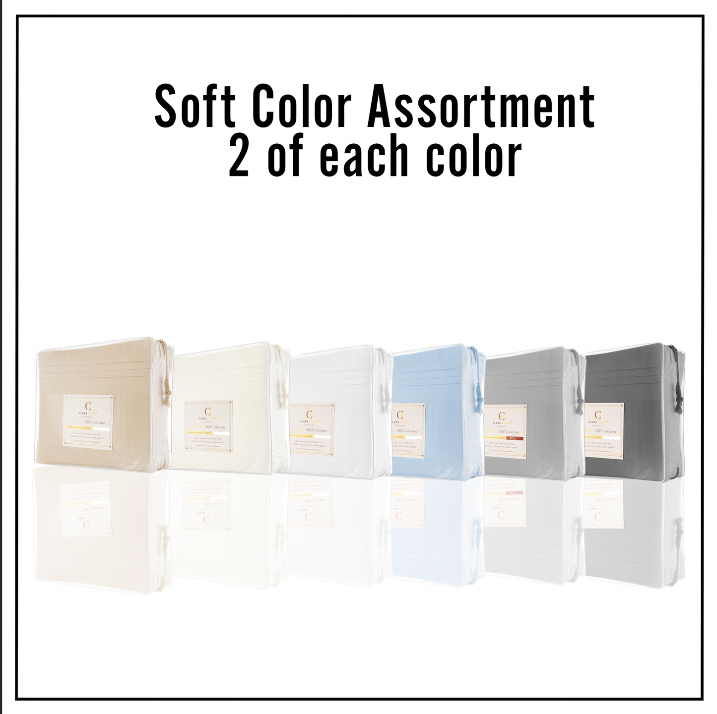 1800 Series Sheet Sets Assorted Soft Colors
