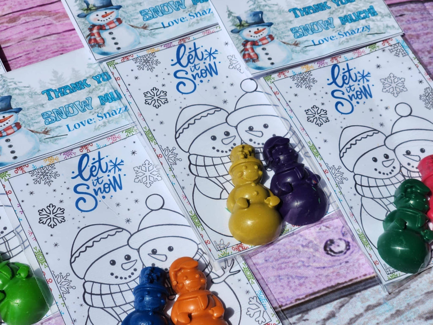 Snowman Coloring Kit – Snowman Crayons – Christmas Party