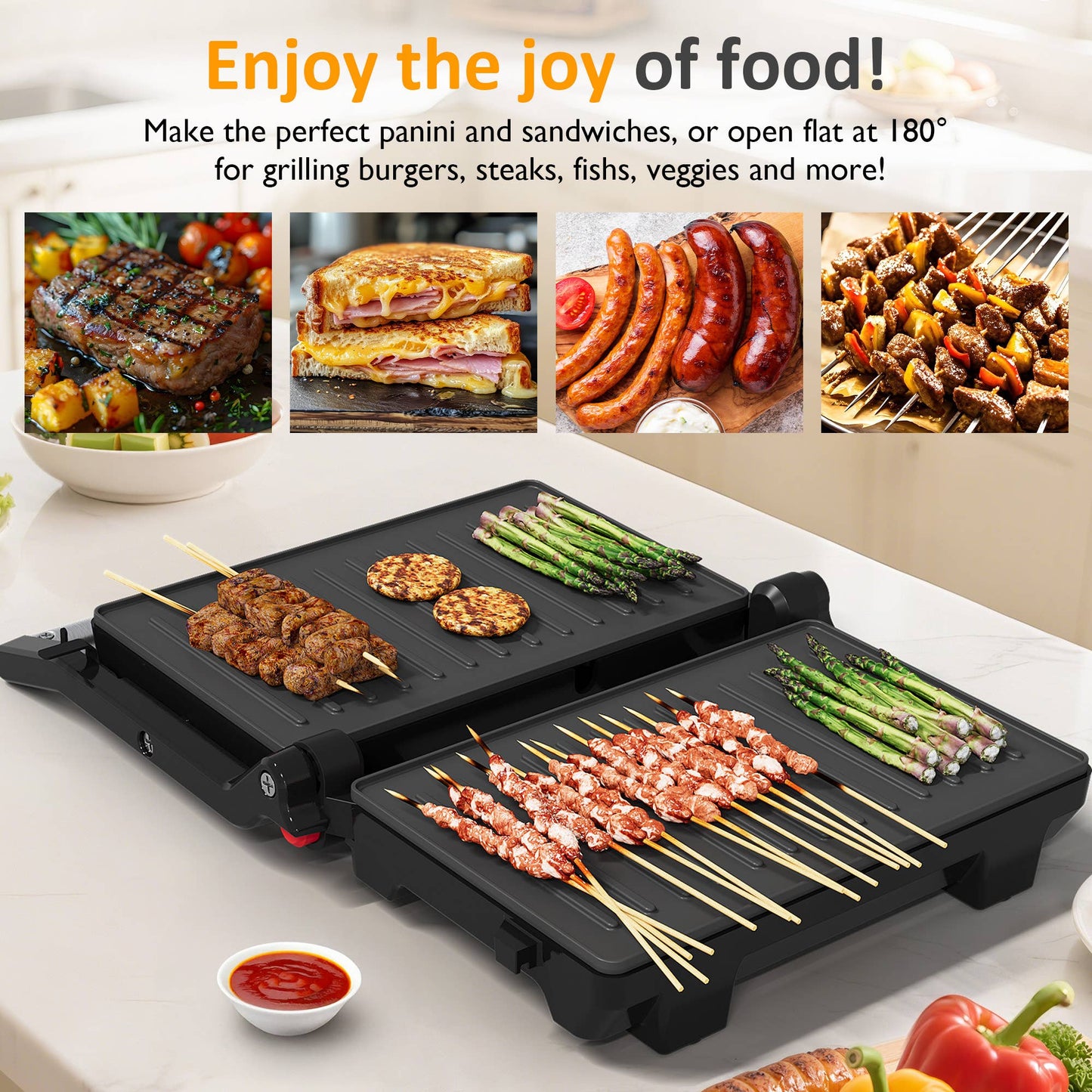 Panini Press Sandwich Maker: Electric Panini Press Grill