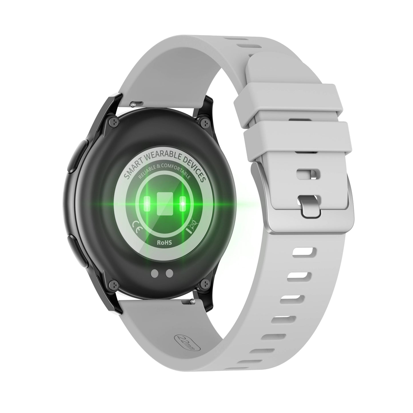 Smart Sport grey silicon watch work w/ Android & Apple phone
