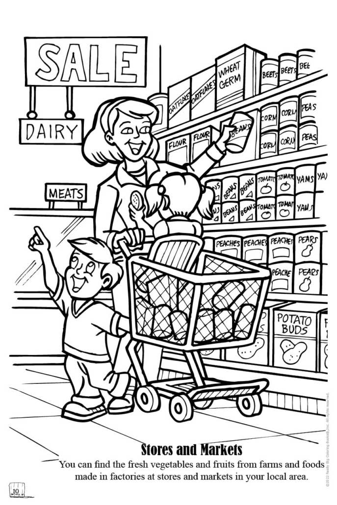Food and Fun on the Farm Big Coloring Book 12"x 18"