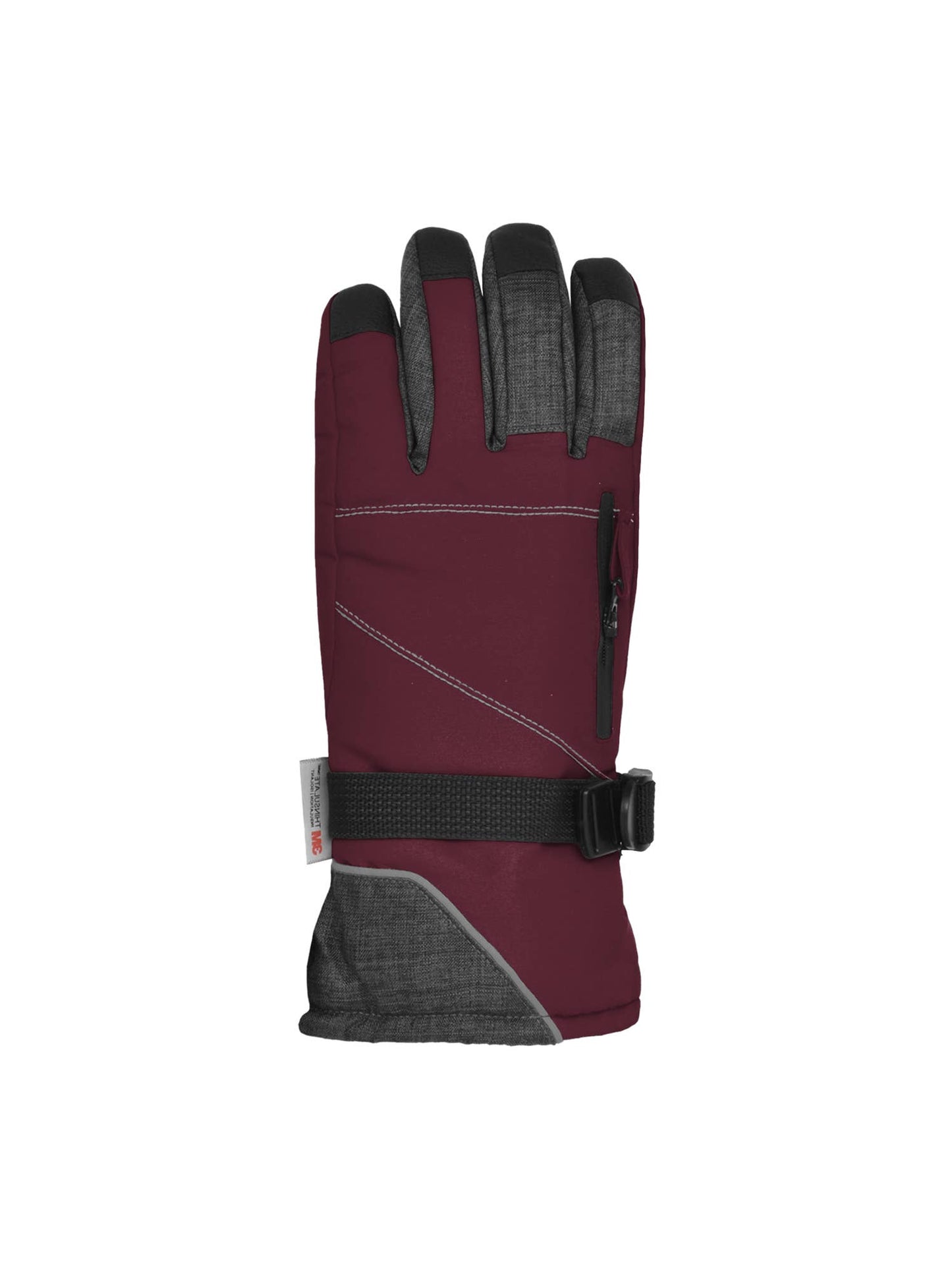 Women's Snowboard Glove, Heather Grey Colorblock