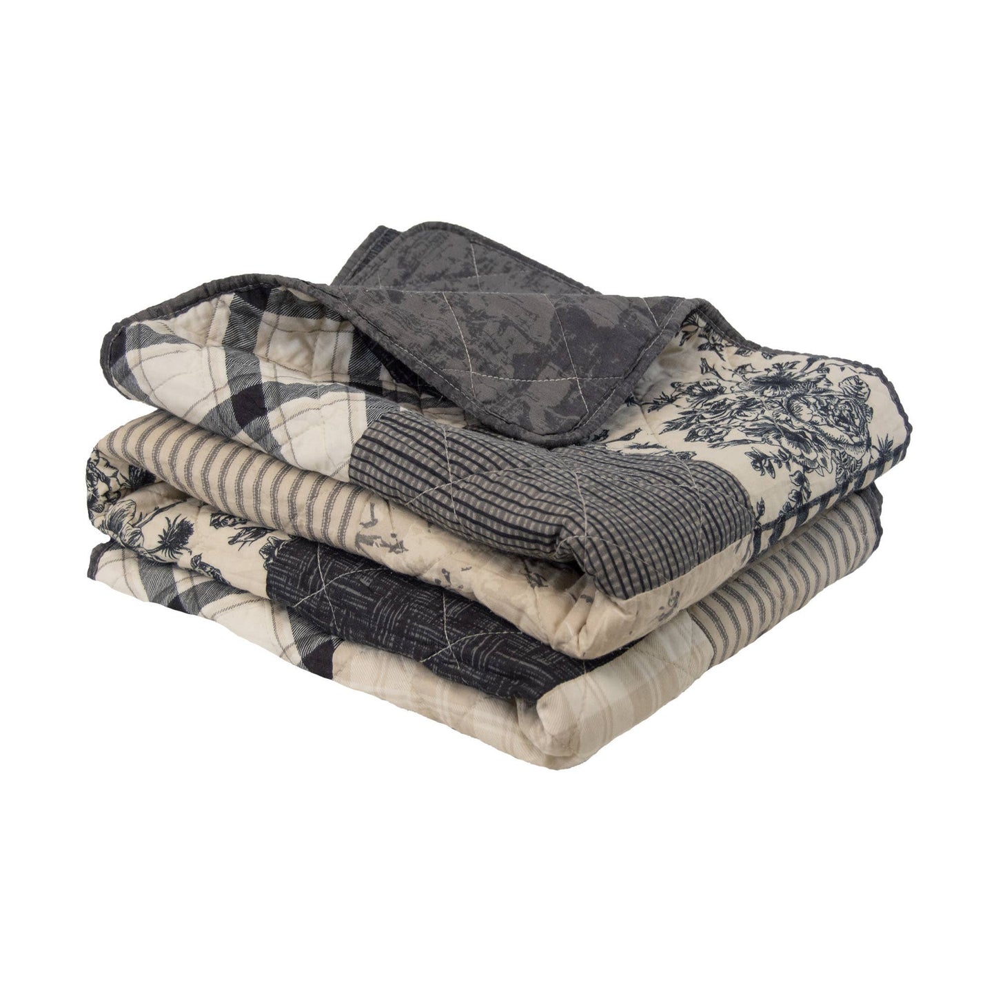 Donna Sharp Augusta Cotton Pieced Quilted Throw Blanket