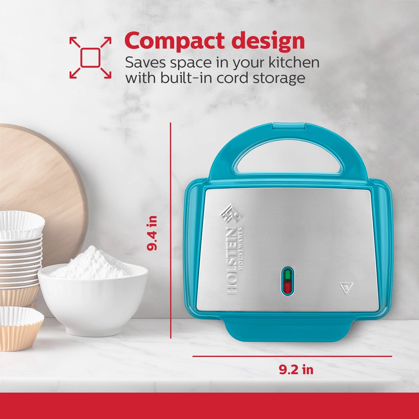 Holstein Housewares Cupcake Maker 6 Full Size Muffins