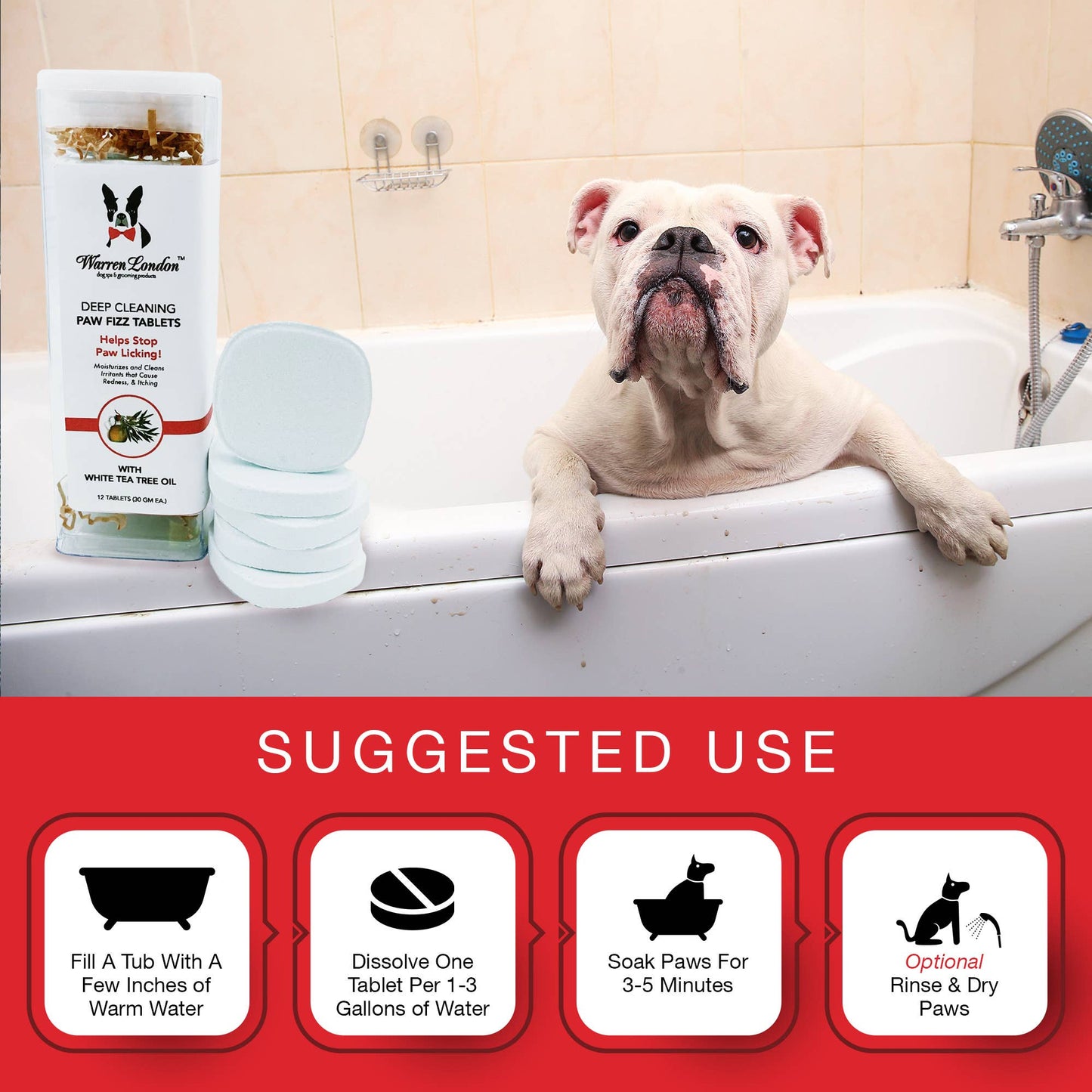 Deep Cleaning Paw Fizz Soak