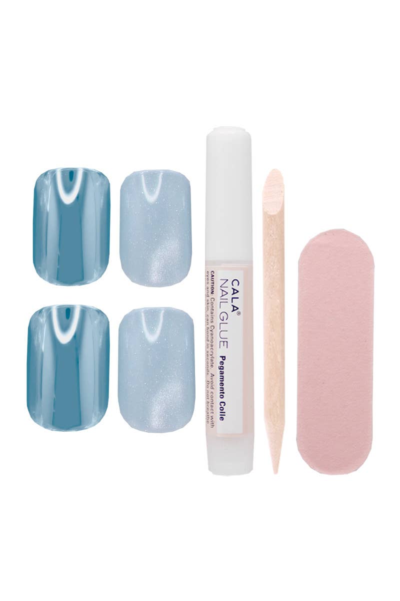 CALA 87928 Chrome Blue Luminosity Cat Eye Nail Kit