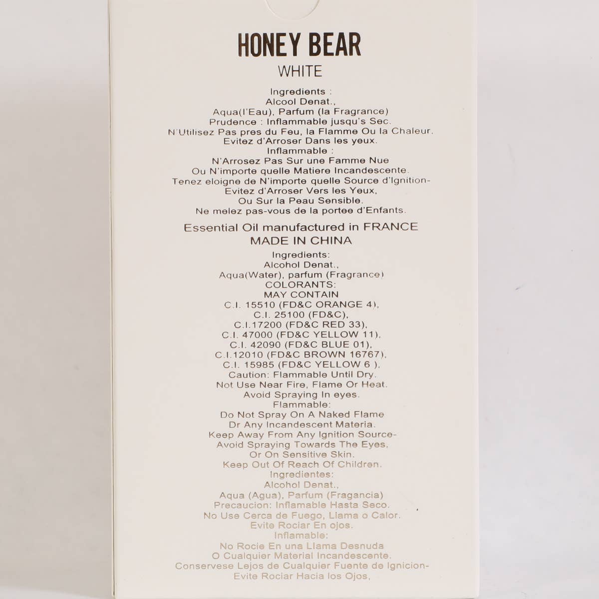 Honey Bear White Perfume - 100ml Eau de Parfum for Women