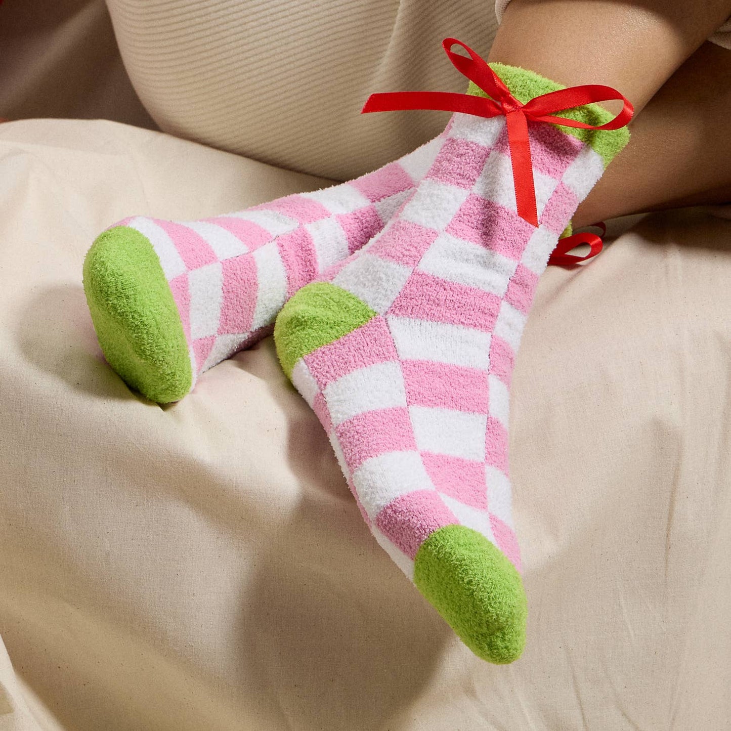 Holiday Sock Gift Set with Green Monster Designs
