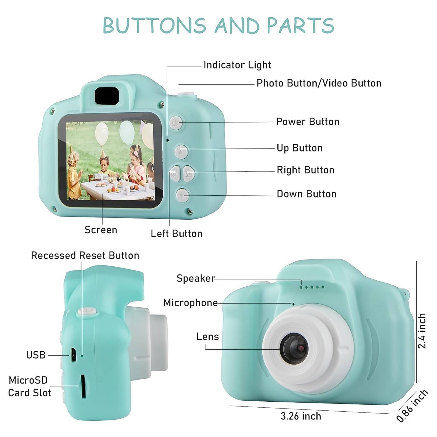 Holiday Special Digital Video Camera Fun Kids Toys- Assorted