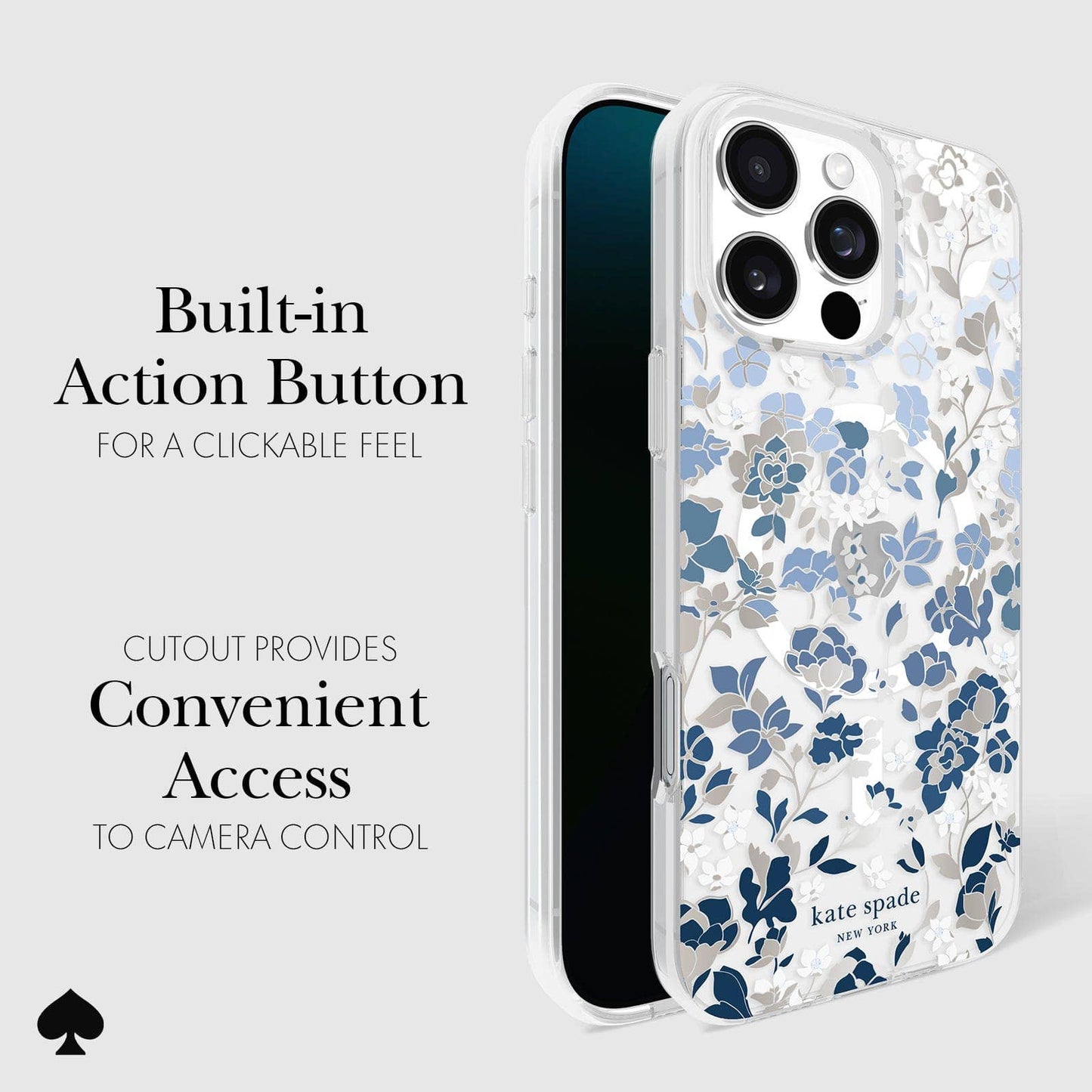 Kate spade new york iPhone 16 Pro Max Flowerbed Blue MagSafe
