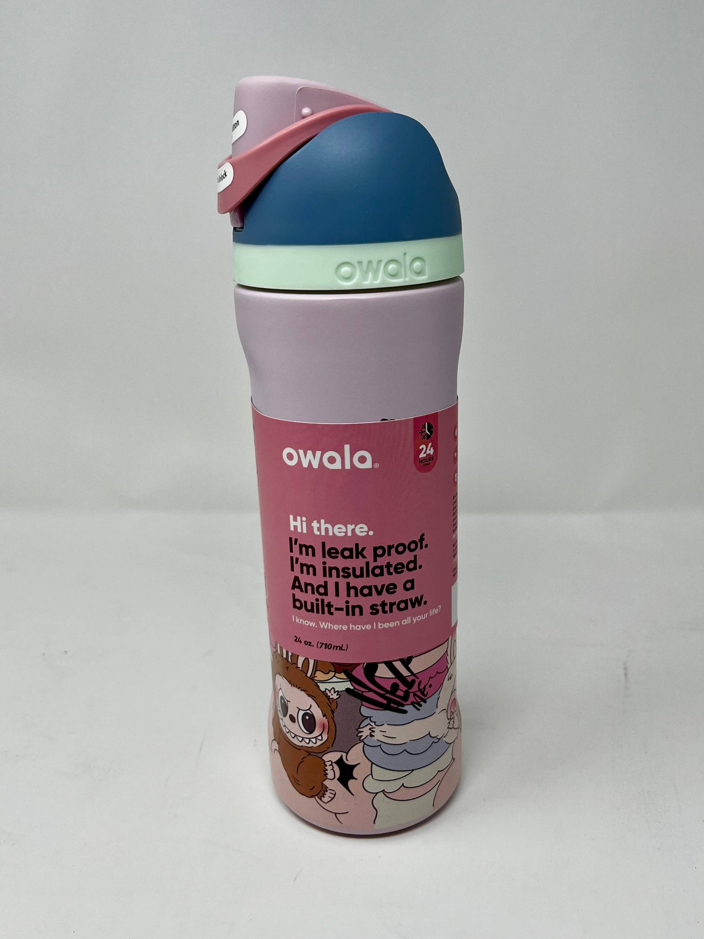 Labubu Printed Owala Bottle – Exciting Macaron Design