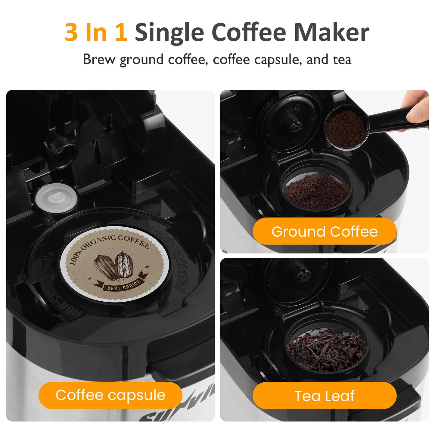 Iced & Hot Coffee Maker, Single Serve Coffee Maker