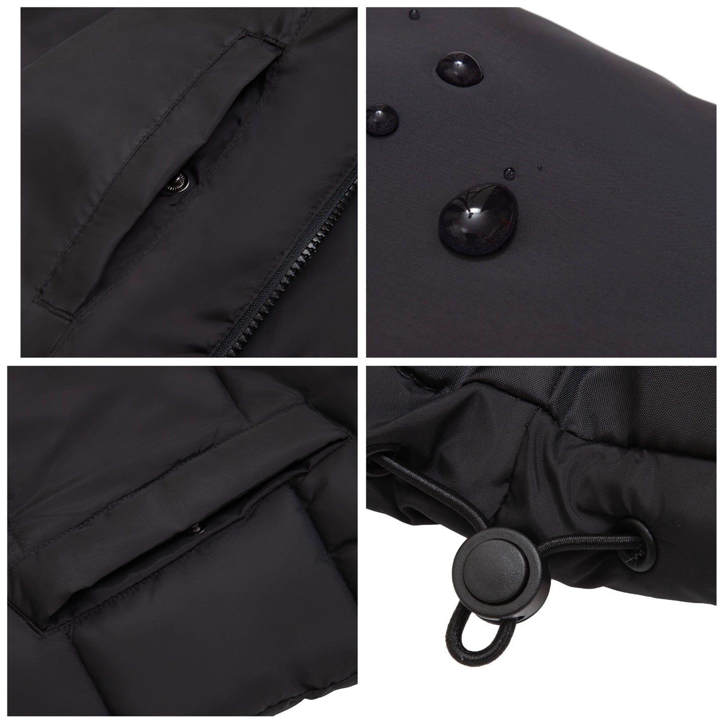 Men's Solid Puffer Coat Stand Up Collar Jacket