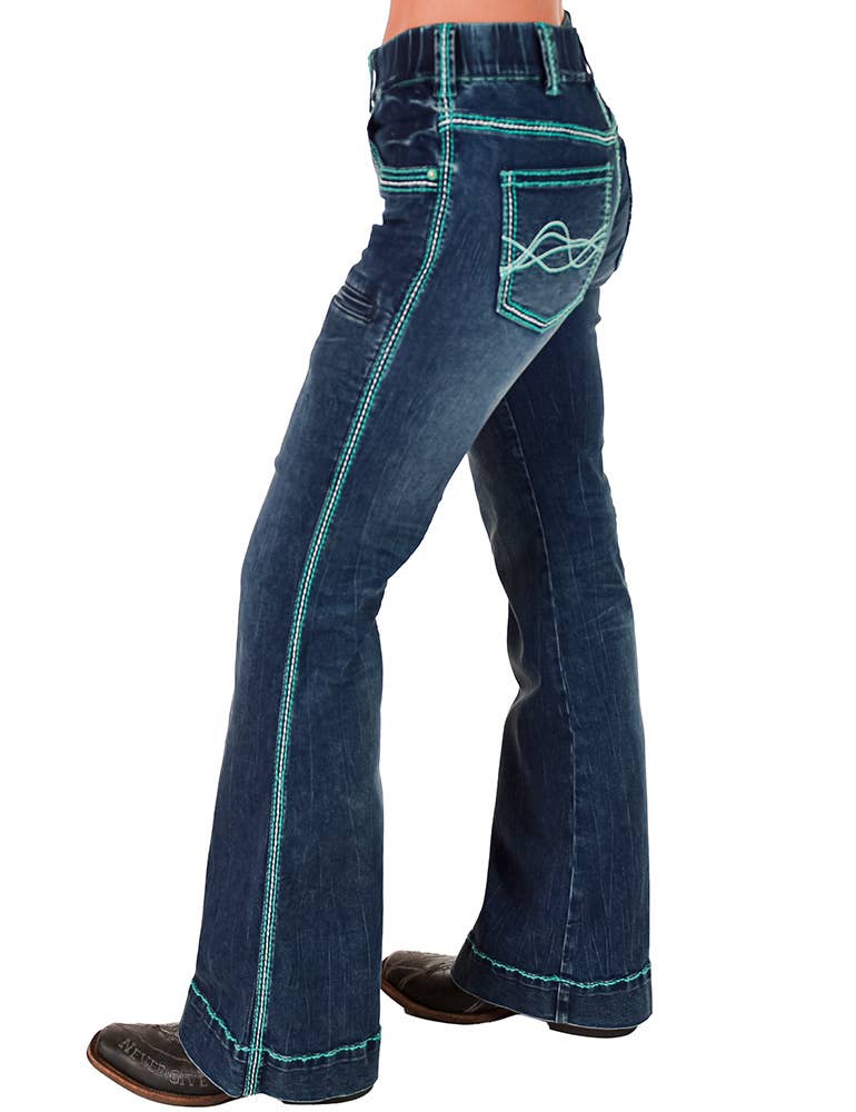 Pull-On Turquoise Hurricane Trouser
