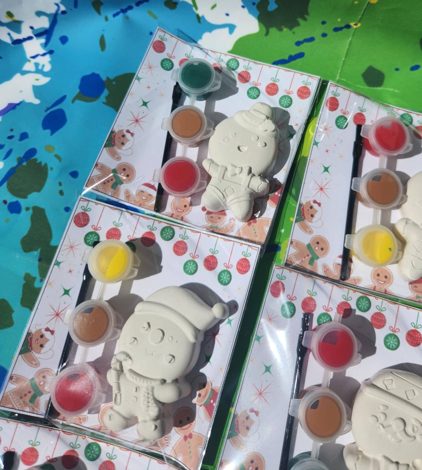 Gingerbread Mini Paint Kits - Party Favors - Christmas Party