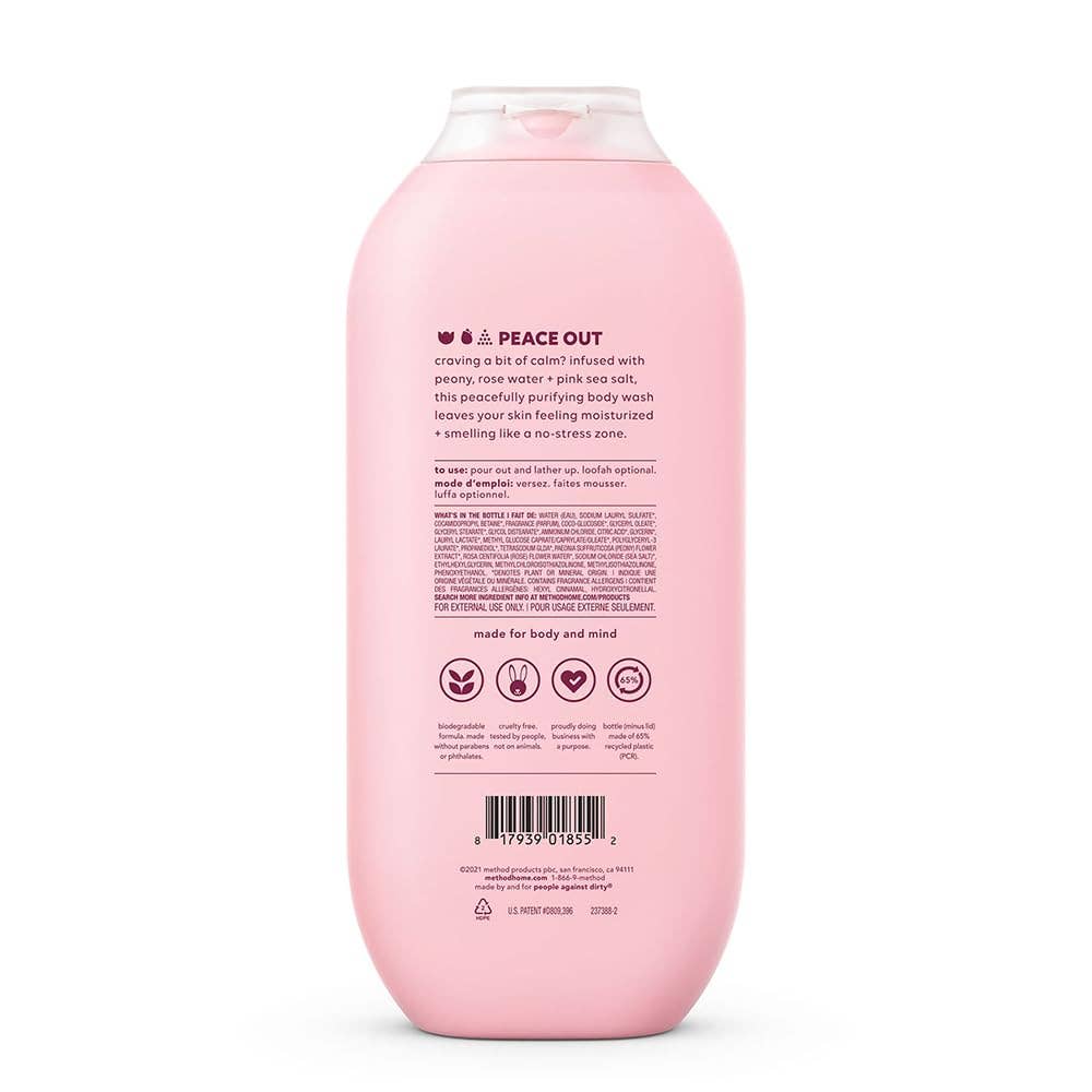 Method Body Paraben & Phthalate Free Body Wash, Pure Peace, 18 fl oz