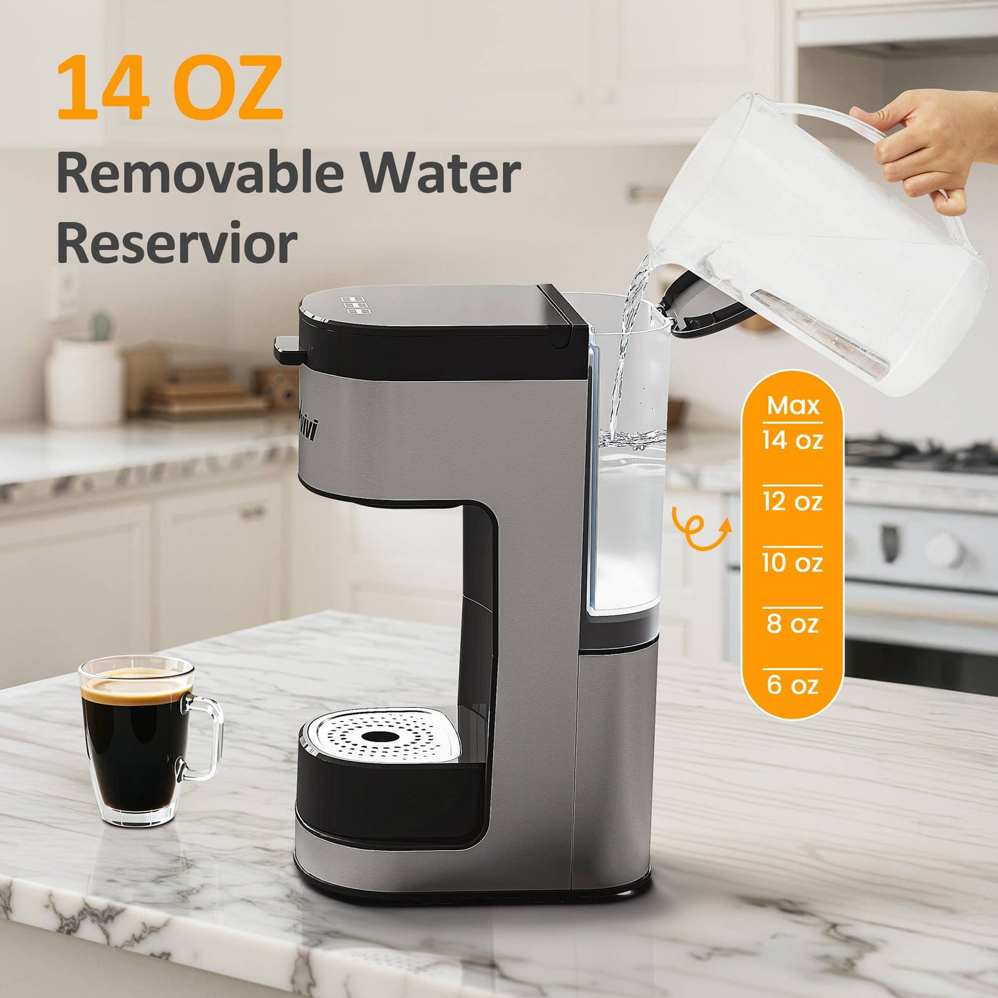 Iced & Hot Coffee Maker, Single Serve Coffee Maker